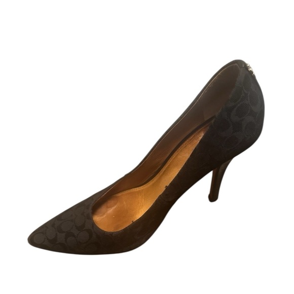 COACH ELLIN Signature Mono Pumps
Size 6 Black Formal Office Classic Designer - Picture 9 of 17